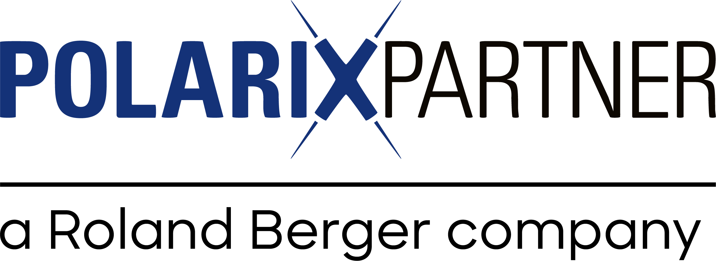 The Polarixpartner logo with the words: Polarixpartner - a Roland Berger company